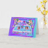 Une Piscine Party Bonne Carte de voeux d'anniversa (Fleur jaune)