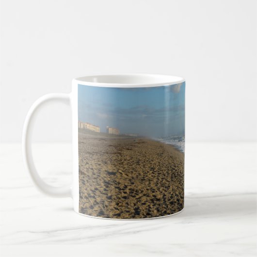 Une Plage De cacao Matin Café Mug (Gauche)