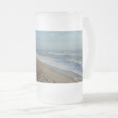 Une Plage De cacao Matin De Verre Froissé Beer Mug (Devant droit)