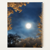 Une Pleine lune encadrée par des arbres (Dos)