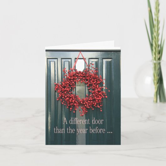 Une porte différente - Nouvelle carte de vacances (Devant)