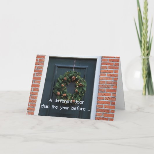 Une porte différente - Nouvelle carte de vacances  (Devant)
