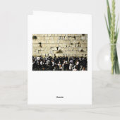 Une prière à la carte juive du mur occidental (Dos)