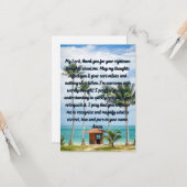 Une Prière À Notre Seigneur Dieu Carte de voeux Fl (Devant/Arrière en situation)