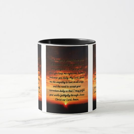 Une prière du matin quotidienne Mug à deux tons (Centre)