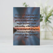 Une prière pour la foi et la connaissance Carte de (Debout devant)