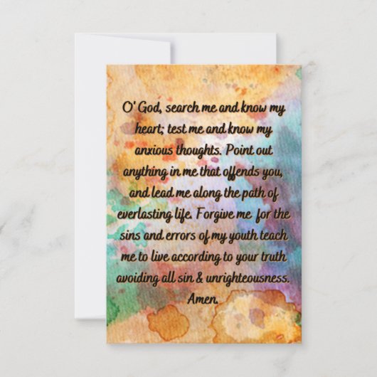 Une Prière Pour La Justice 2 Carte De Voeux Plat (Devant)