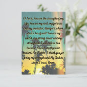 Une Prière Pour La Paix Et La Force Carte De Voeux (Debout devant)