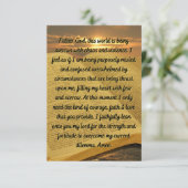 Une Prière Pour La Paix Quotidienne Carte De Voeux (Debout devant)