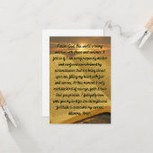 Une Prière Pour La Paix Quotidienne Carte De Voeux (Devant/Arrière en situation)