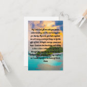 Une Prière Pour L'Amour Et La Charité Carte De Voe (Devant/Arrière en situation)