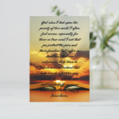 Une Prière Quotidienne Pour La Pauvreté Carte De V (Debout devant)