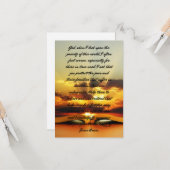 Une Prière Quotidienne Pour La Pauvreté Carte De V (Devant/Arrière en situation)