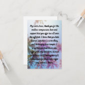 Une Prière Quotidienne Pour Une Carte De Voeux Pla (Devant/Arrière en situation)