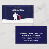 Une promenade avec Bonhomme de neige, Invitation T (Devant / Derrière)