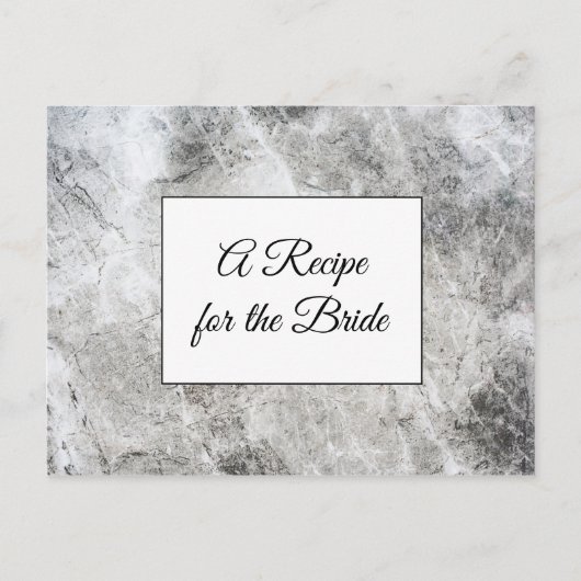 Une recette pour la carte de recette de mariage de (Devant)