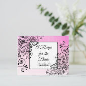 Une recette pour la carte de recette de mariage de (Debout devant)