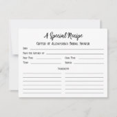 Une recette spéciale pour la carte cadeau Fête des (Devant)