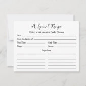 Une recette spéciale pour la carte cadeau Fête des (Devant)