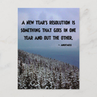 Une résolution du Nouvel An... Carte postale