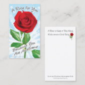 Une rose pour vous carte d'appel (Devant / Derrière)