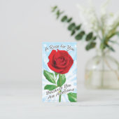 Une rose pour vous carte d'appel (Debout devant)