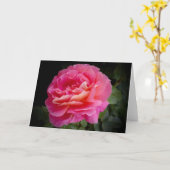 Une Rose Rose Rose Parfaite, Carte De Voeux Vide (Fleur jaune)