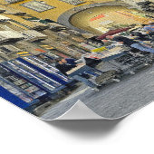 Une rue à Naples, Italie Design Poster Imprimer (Coin)