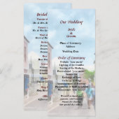 Une rue à St George Bermuda Programme de mariage (Devant / Derrière)
