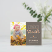 Une saison de Merci à Thanksgiving Carte photo (Debout devant)