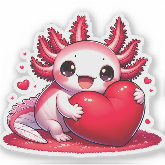Une salamandre pour la saint Valentin sticker (Devant)