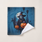 Une scène d'Halloween éffrayante (Gant de toilette)