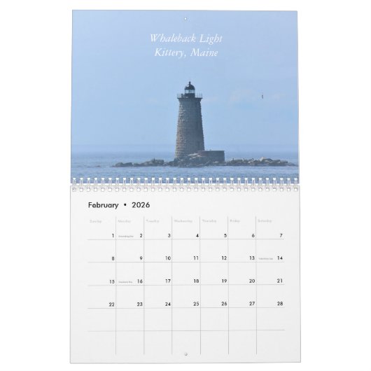 Une sélection unique de phares Calendrier (Feb 2026)