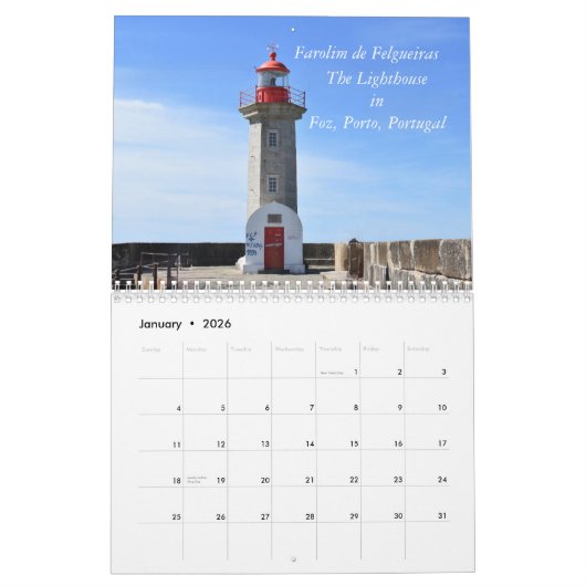 Une sélection unique de phares Calendrier (Jan 2026)