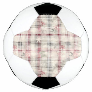 Une série de dessins floraux à tartan de Noël #13