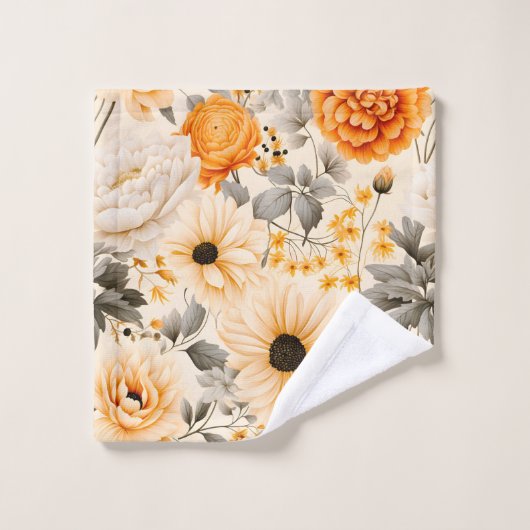 Une série florale d'automne 1 (Gant de toilette)