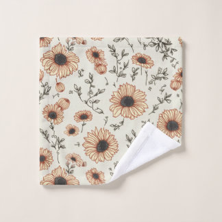 une serviette à fleurs jaune