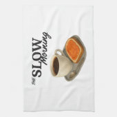 Une serviette de cuisine avec une image de café et (Vertical)