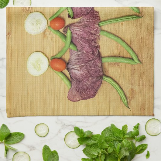 Une serviette de cuisine VegARTable Chorus (Plié)