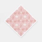 Une serviette en papier cerise en fleurs (Coin)