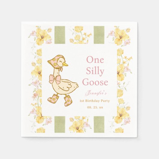 Une serviette en papier d'oie (Devant)