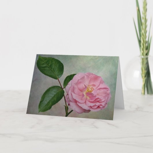 Une seule carte à fleurs roses (Devant)