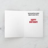 Une seule carte d'anniversaire humoristique (Intérieur)