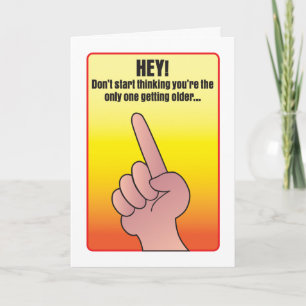 Une seule carte d'anniversaire humoristique