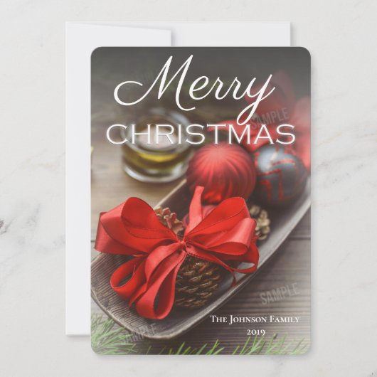 Une seule carte de Noël pleine couleur (Devant)