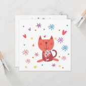Une seule carte de voeux "love from" (Devant/Arrière en situation)