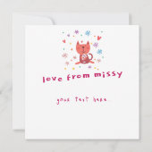 Une seule carte de voeux "love from" (Dos)