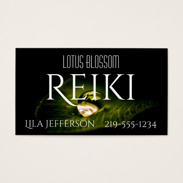 Une seule goutte d'eau sur Leaf Reiki (Devant)