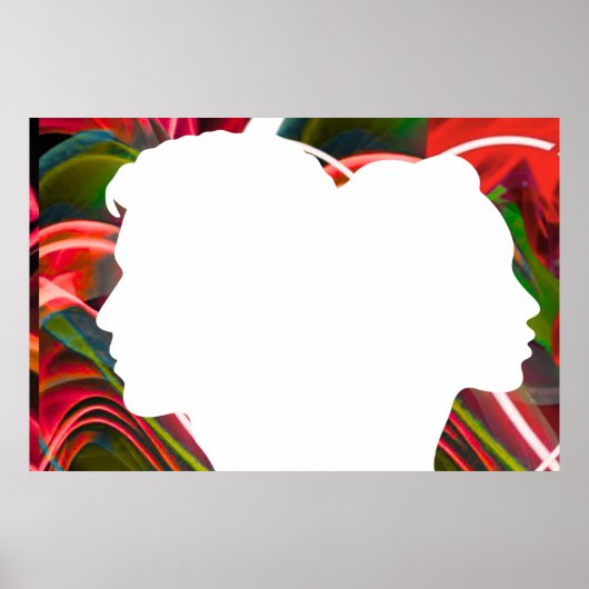 Une silhouette de toi et moi sur une affiche mural (Devant)