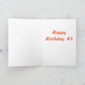 Une simple carte d'anniversaire avec un peu de bla (Intérieur)